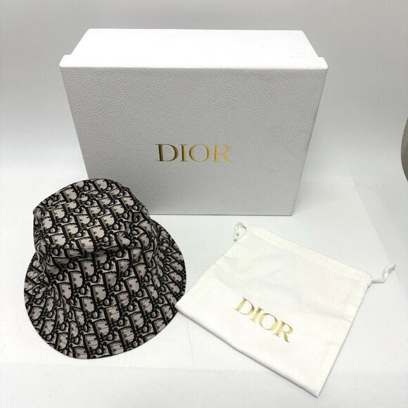 Dior Trotter bucket hat bob hat Nylon Gray x Black - Picture 1 of 11
